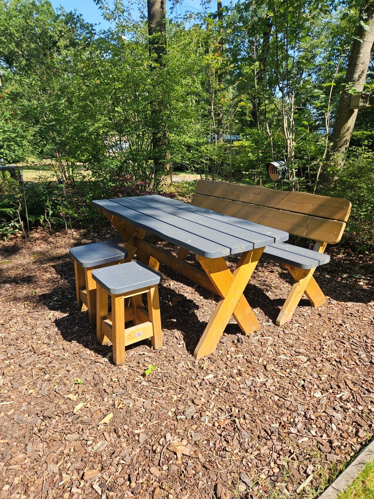 Houten picknicktafel van het merk Talen, Tuin en Terras, Ophalen, Rechthoekig, Hout
