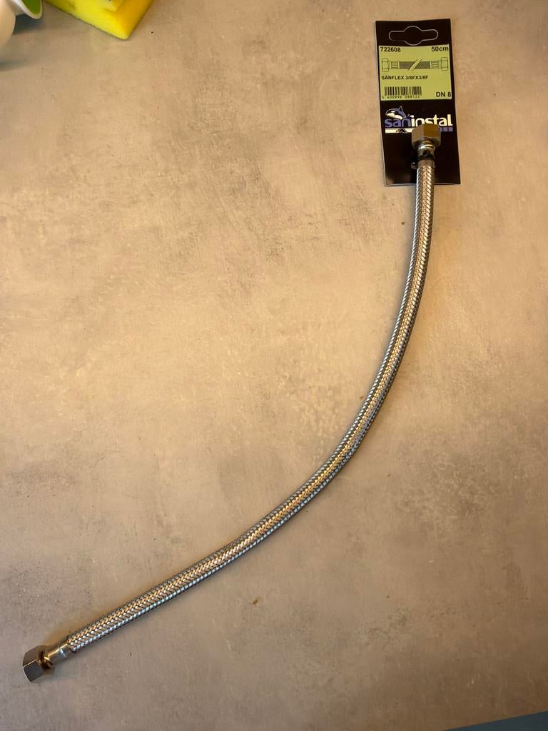 Saninstal Sanflex flexibele waterslang 50cm DN 8, Doe-het-zelf en Verbouw, Buizen en Afvoer, Minder dan 20 mm, Overige typen, Nieuw