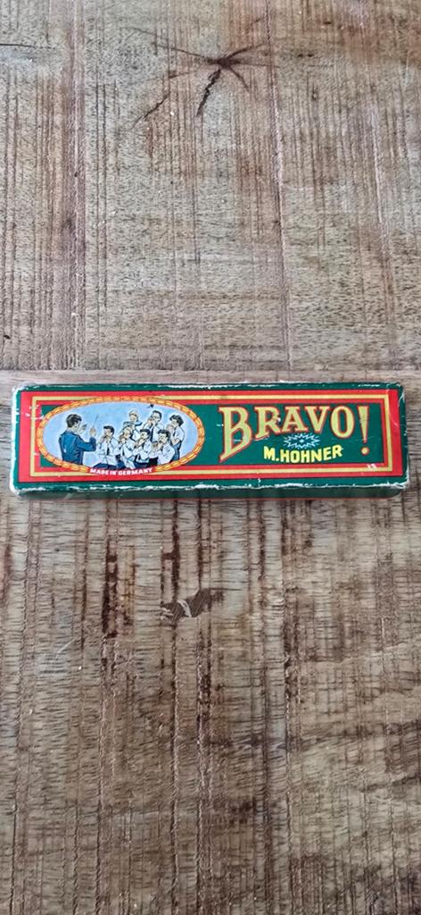 Vintage Hohner Bravo! Mondharmonica in G met doosje, Muziek en Instrumenten, Blaasinstrumenten | Mondharmonica's, Ophalen of Verzenden