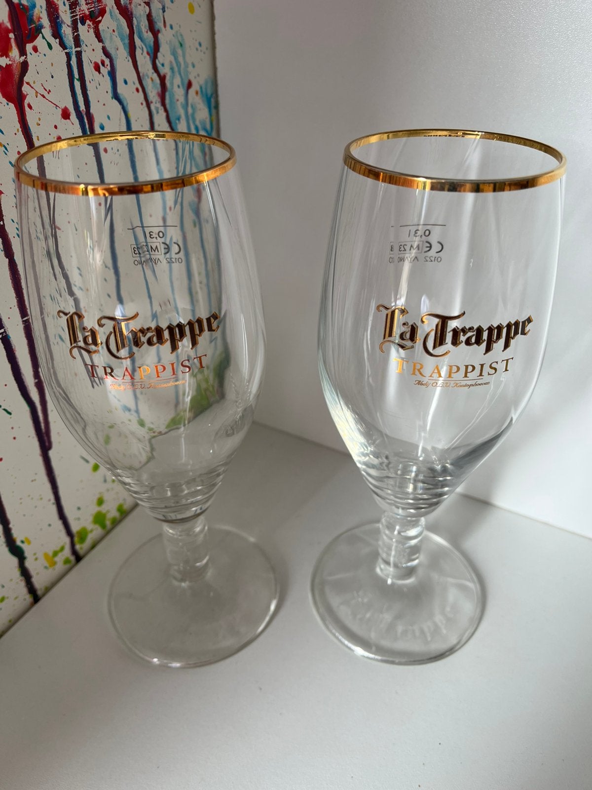 La Trappe bierglazen set van 2 glazen, Ophalen of Verzenden, Nieuw, Glas of Glazen, La Trappe