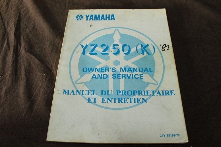 Yamaha YZ250 K 1983 motorcycle owner's /  service manual, Ophalen of Verzenden, Yamaha