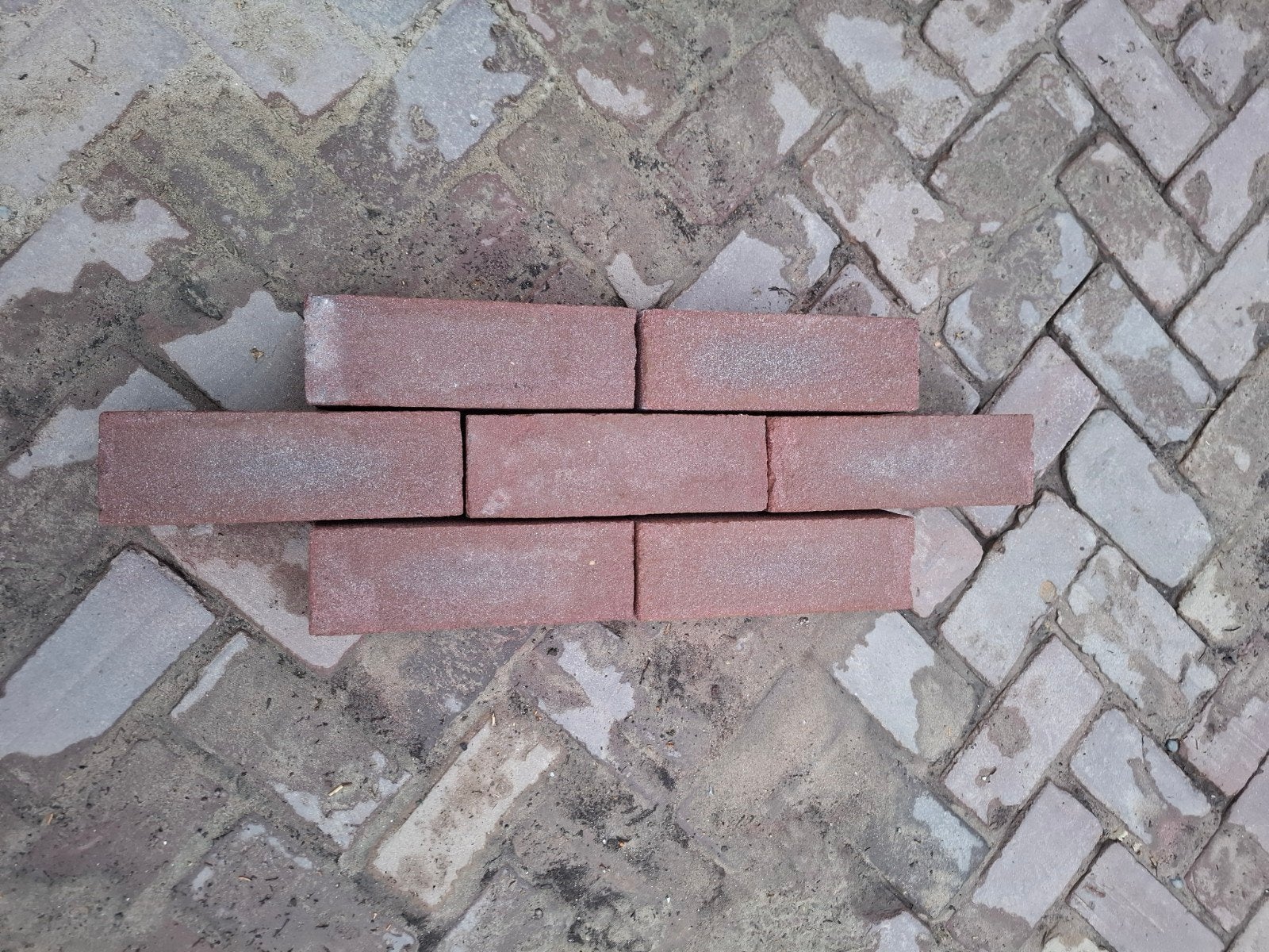 10m² gebakken klinker 8x25cm rood, nieuw, op pallet, Ophalen of Verzenden, Nieuw, Beton, Terrastegels