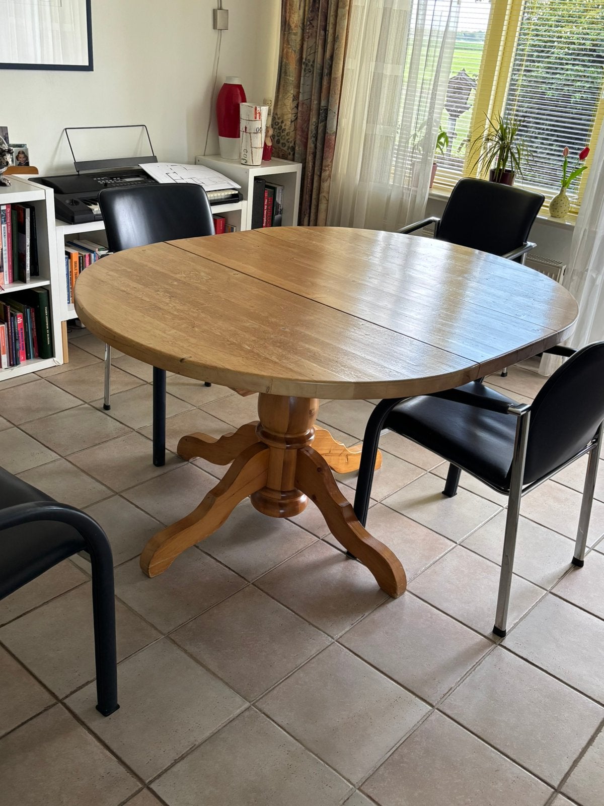 Grenen houten eettafel masief, Huis en Inrichting, Ophalen, Zo goed als nieuw