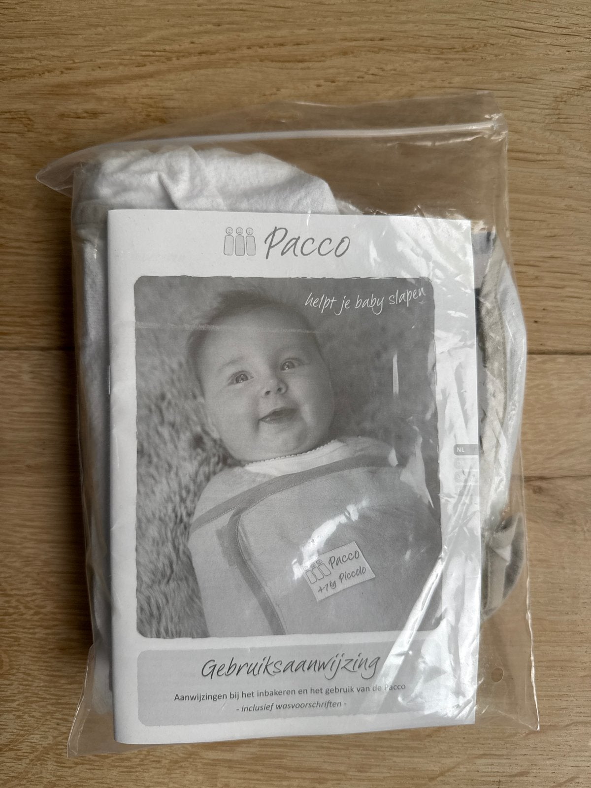 Pacco Piccolo Bakerzak 4-7 kg - Wit, Ophalen of Verzenden, Zo goed als nieuw, Minder dan 70 cm, Bakerzak of Bakerdoek