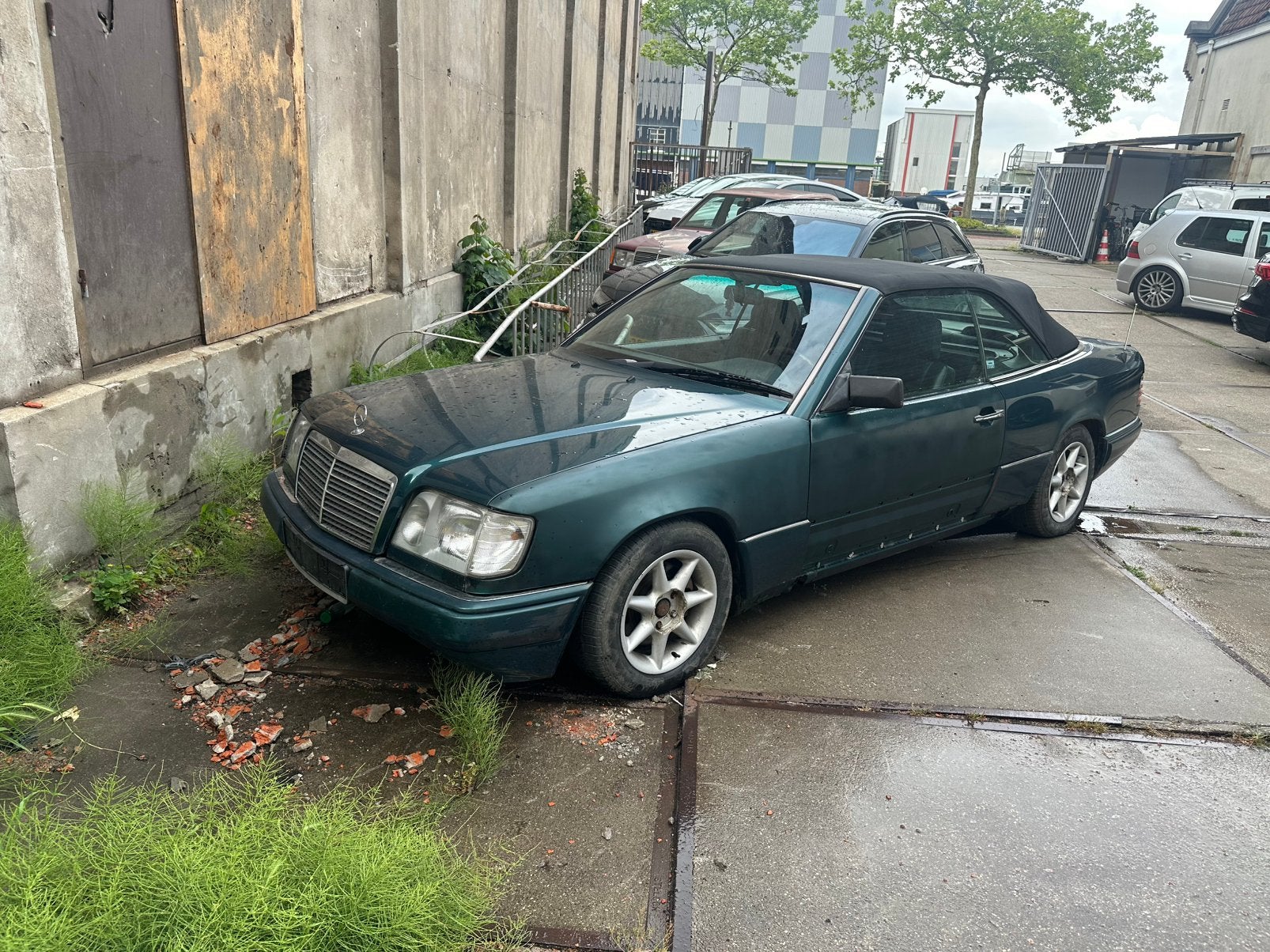Mercedes benz E200 cabrio W124 ( w126 190 e500 w140), Achterwielaandrijving, 4 cilinders, Cabriolet, Blauw