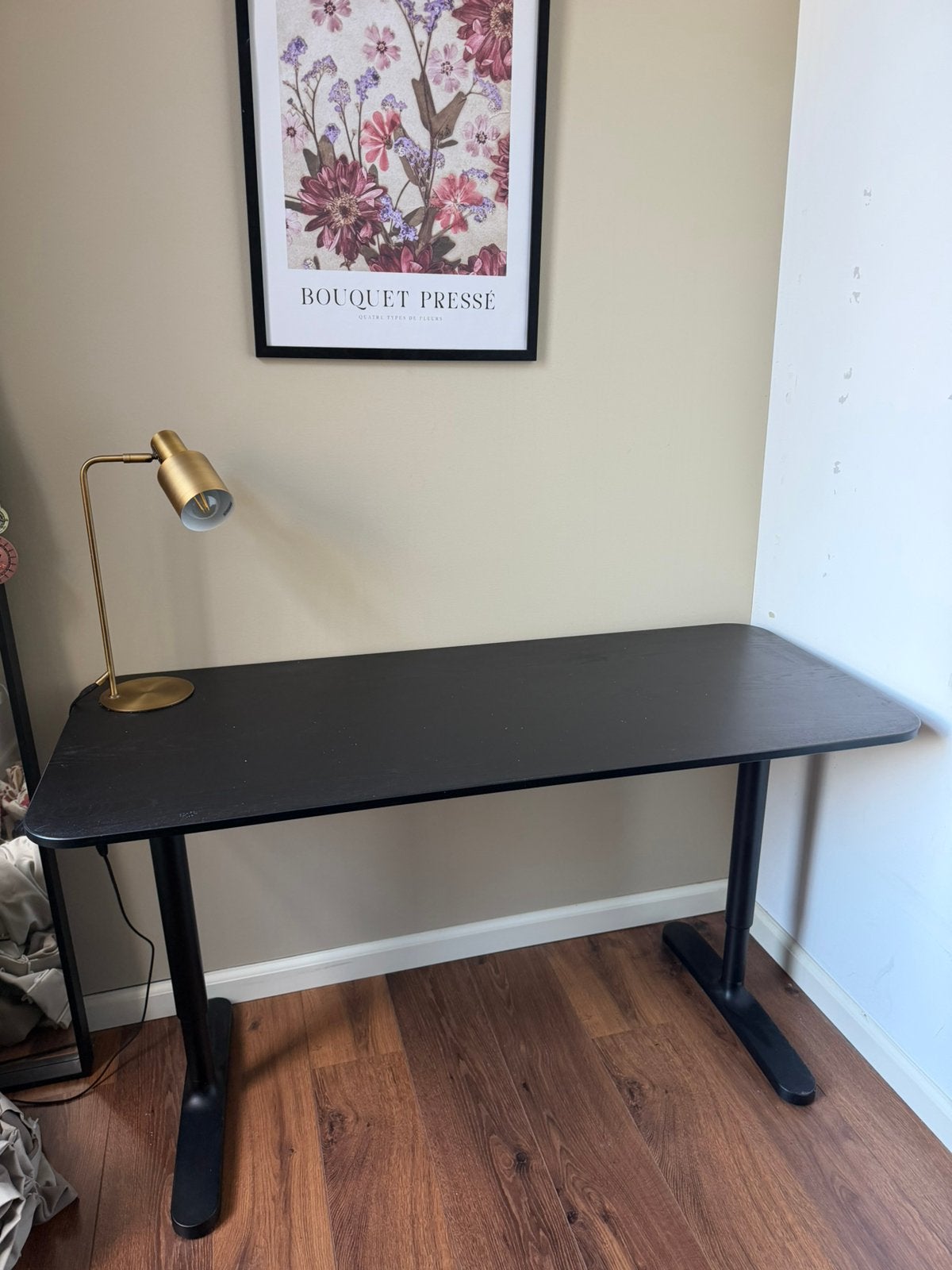 Ikea bureau, Ophalen, Zwart, Gebruikt, Schoolbureau