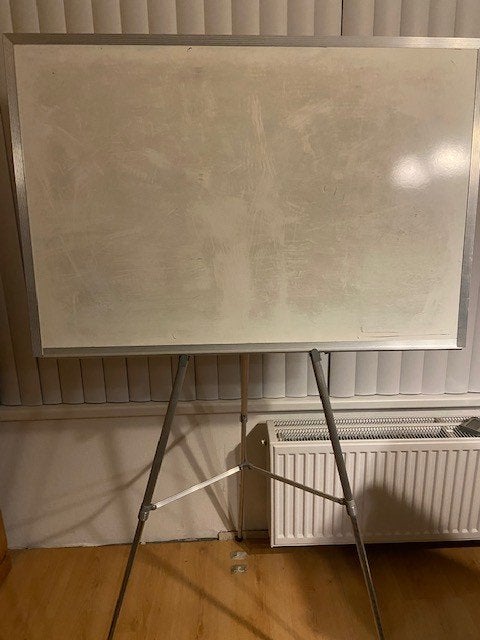Whiteboard / Presentatie bord met standaard, Ophalen of Verzenden, Mobiel, Gebruikt, Whiteboard