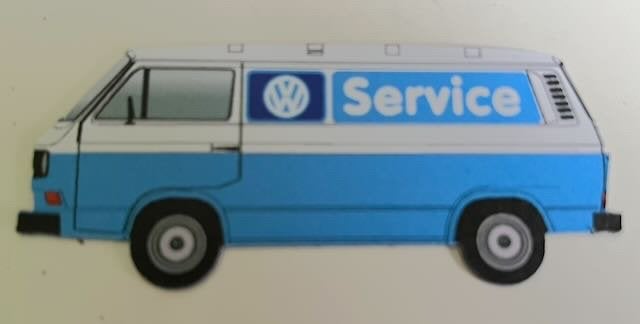 VW Volkswagen Service  magneet  magneet - plat 2D, Ophalen of Verzenden, Zo goed als nieuw, Auto's