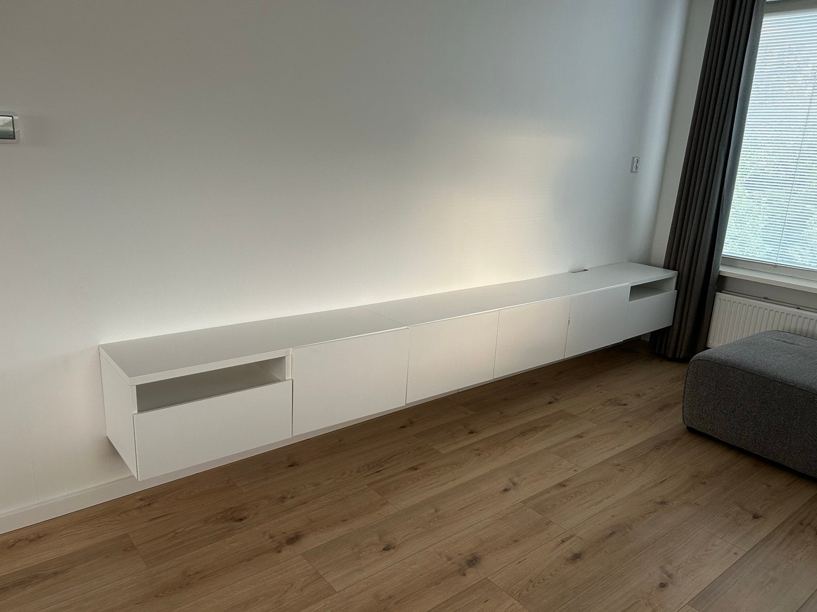 Ikea Besta tv/ wandmeubel 360 cm lang, Ophalen, Overige materialen, Gebruikt, 200 cm of meer