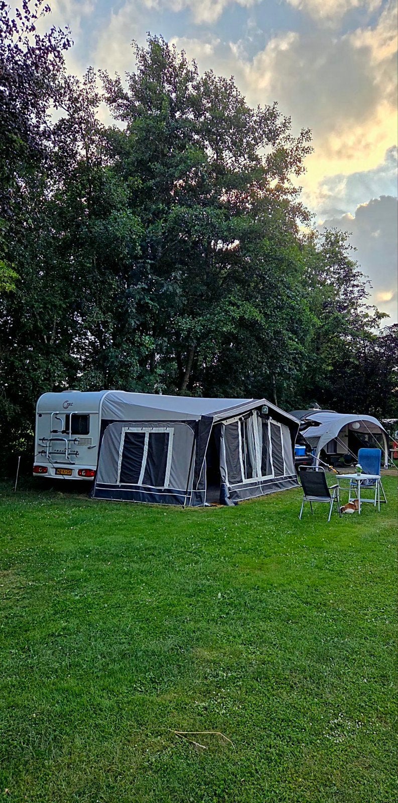 TEC travelbird 380, 2012. Incl.voortent+inboedel, Caravans en Kamperen, Caravans, Particulier, tot en met 3, 750 - 1000 kg, Overige