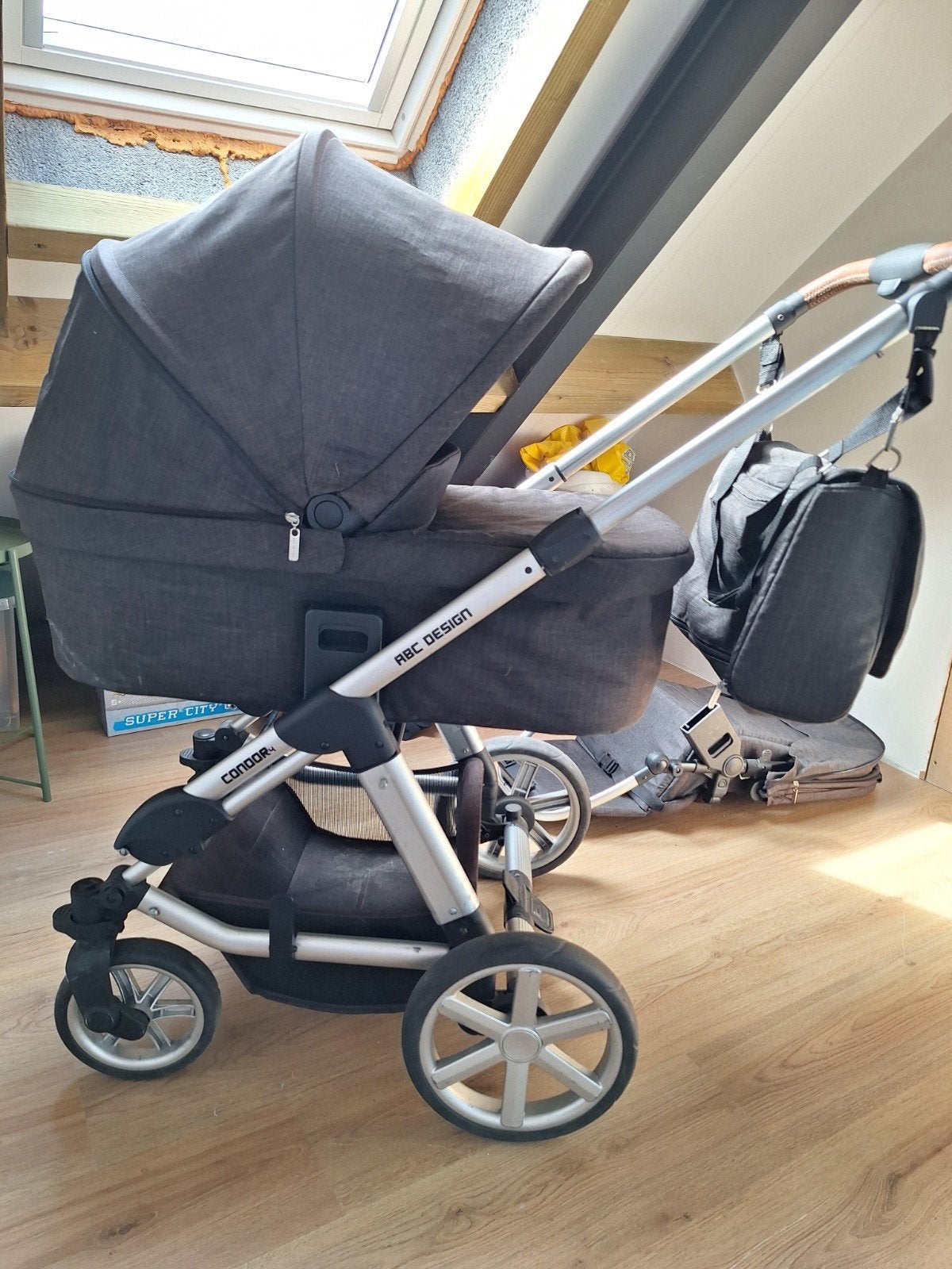 ABC Design Condor 4 combiwagen met reiswieg en zitje, Kinderen en Baby's, Ophalen, Overige merken, Met reiswieg