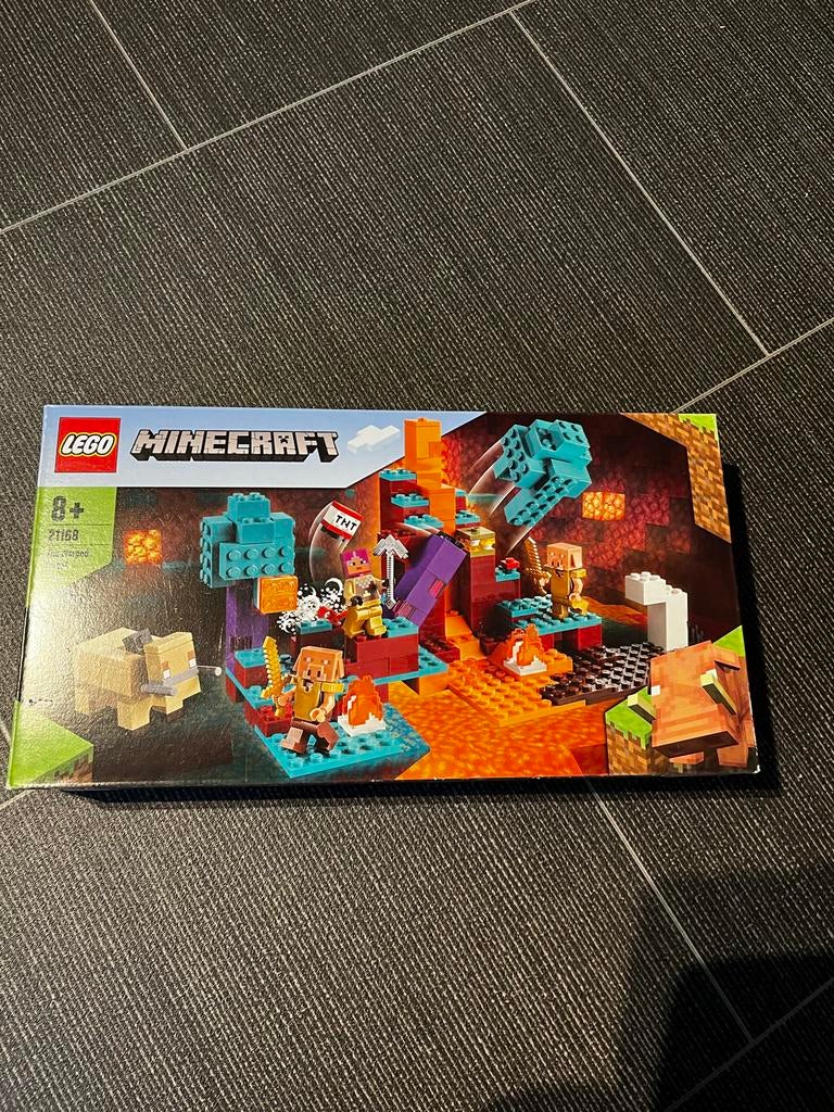 LEGO Minecraft 21168 Het Verbogen Bosaanval, Minecraft, Lego, Ophalen of Verzenden, Zo goed als nieuw