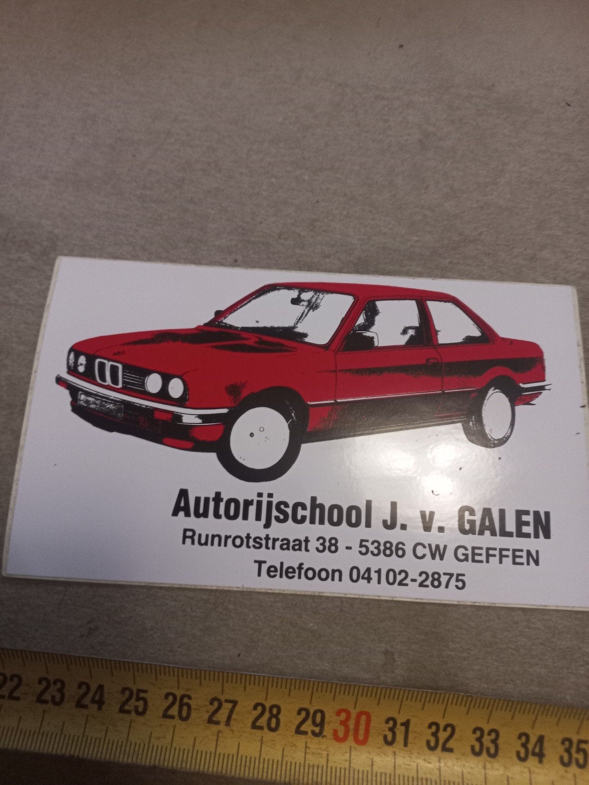 Autorijschool J. v. Galen, Geffen, Ophalen of Verzenden, Gebruikt