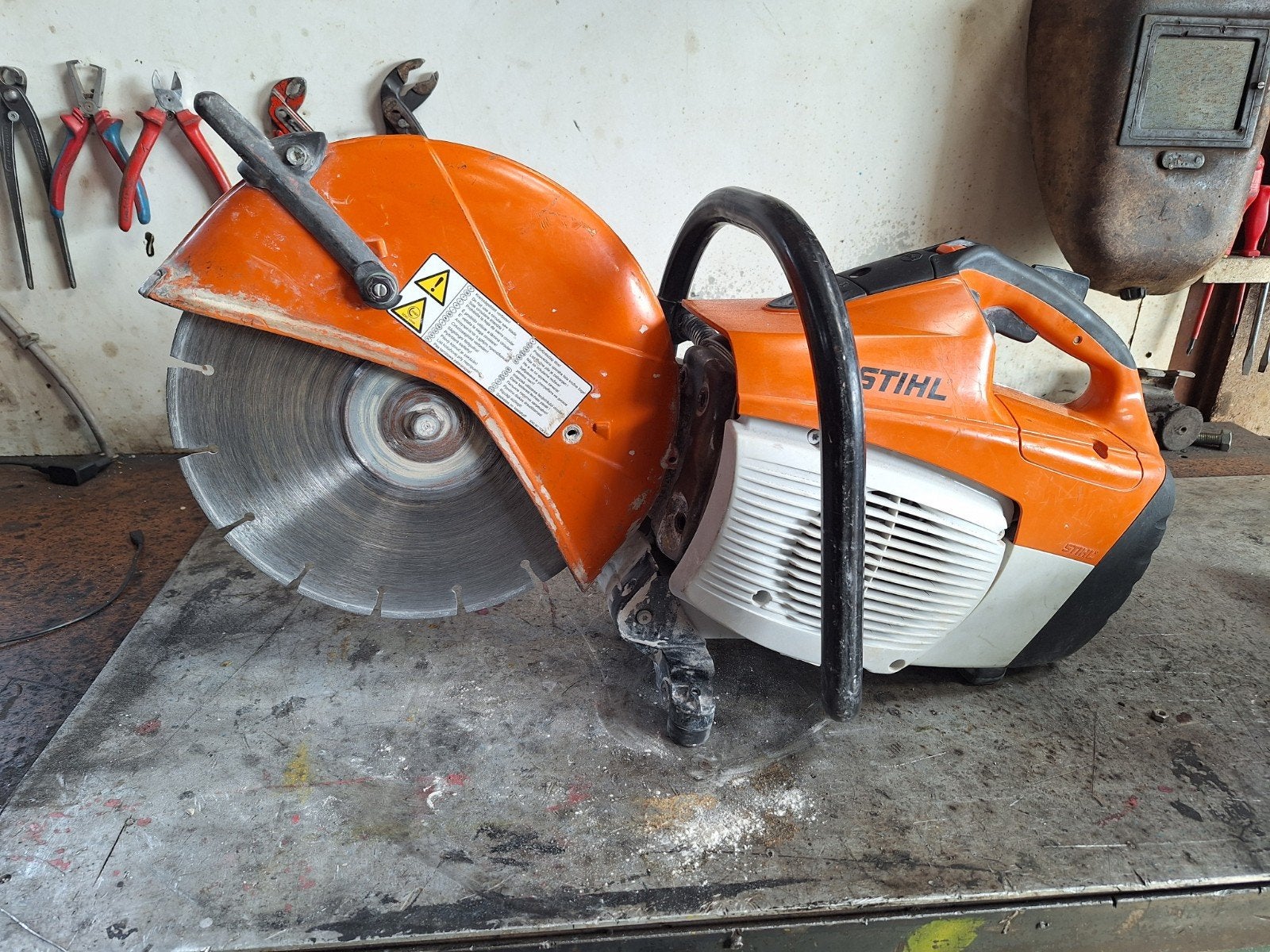 stihl 480i motorslijper, Tuin en Terras, Ophalen, Gebruikt
