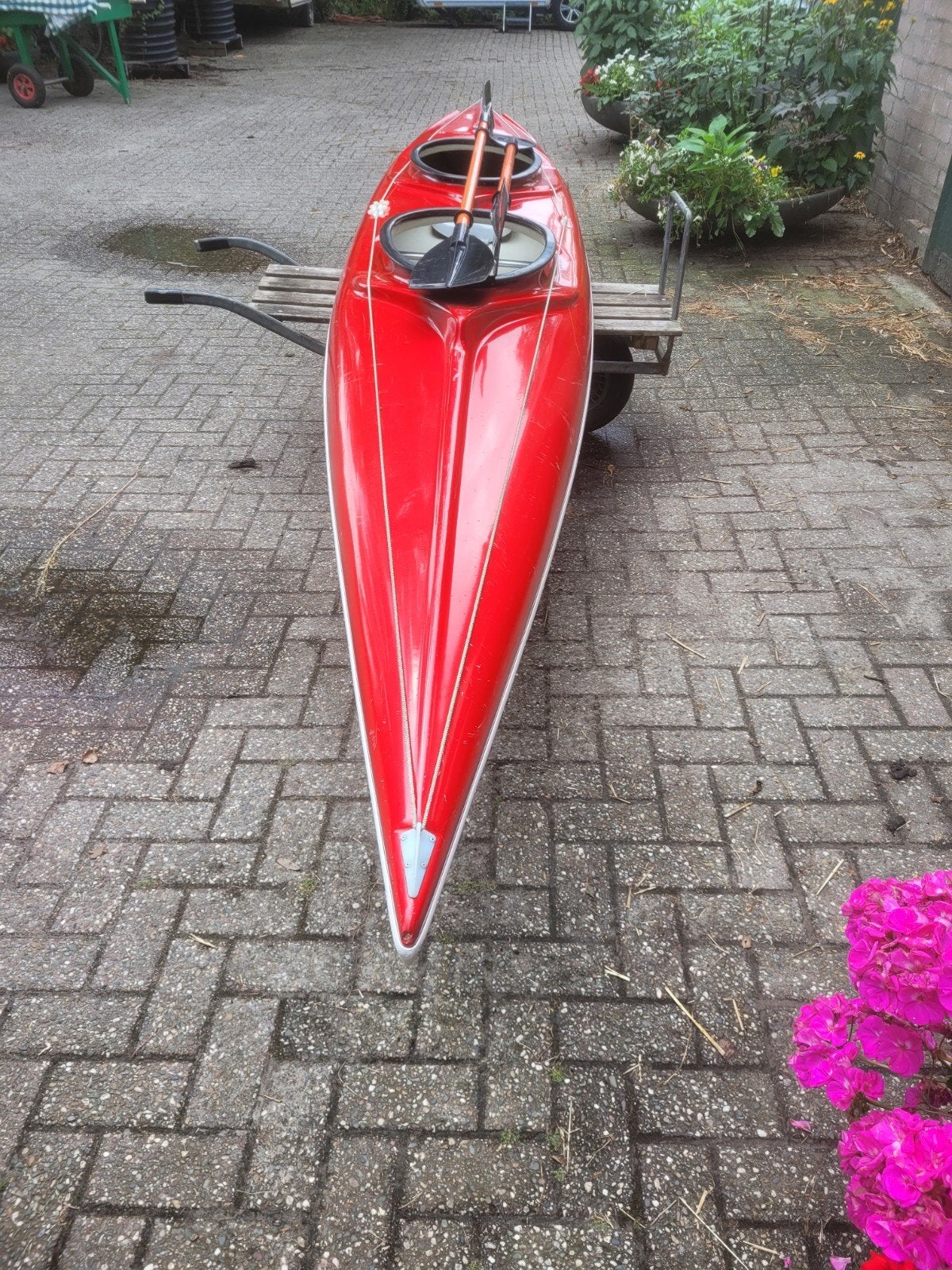 Rode Ottersports Kano met peddels - 2-persoons, Watersport en Boten, Ophalen, Gebruikt, 2-persoons