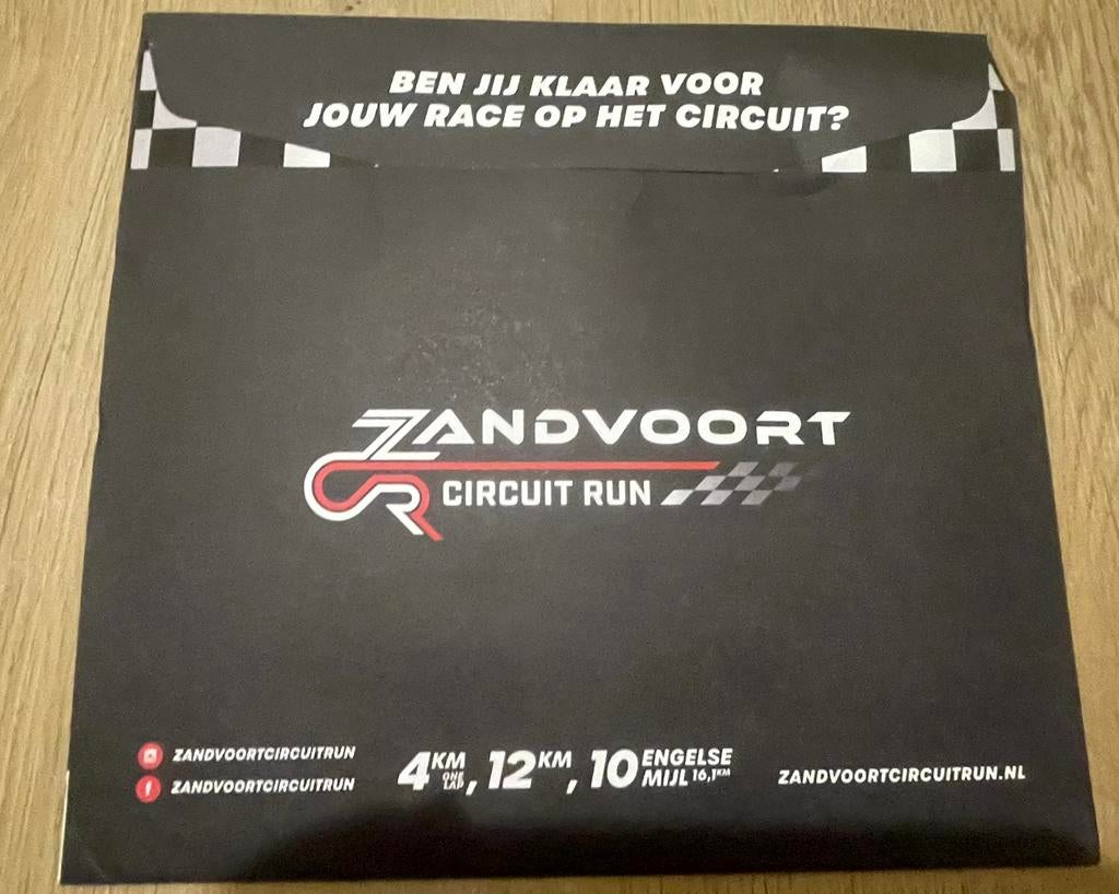 Startnummer zandvoort circuit run 4 km, Tickets en Kaartjes, Eén persoon