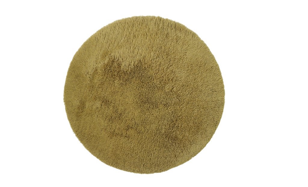 by fonQ Fuzz Vloerkleed Ø 150 cm - Olijfgroen | Van €129, nu, Byfonq, Byfonq, Ophalen of Verzenden, Rechthoekig