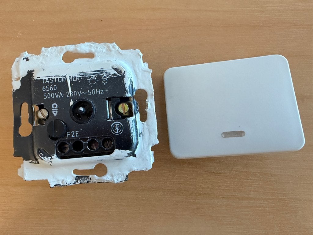 Busch-Jaeger 6560 dimmer, compleet met bedieningselement, Ophalen of Verzenden, Gebruikt, Busch-Jaeger, Dimmer
