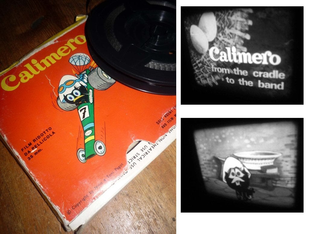 8mm film Calimero - Cradle to the Band - silent zw/w 60mtr, Audio, Tv en Foto, Filmrollen, Ophalen of Verzenden, 8mm film