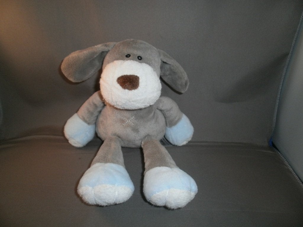 Evora hond grijs/wit bruine neus en blauw bij poten 28 cm, Nieuw, Wasbaar, Middelgroot (20 tot 80 cm), Meerkleurig