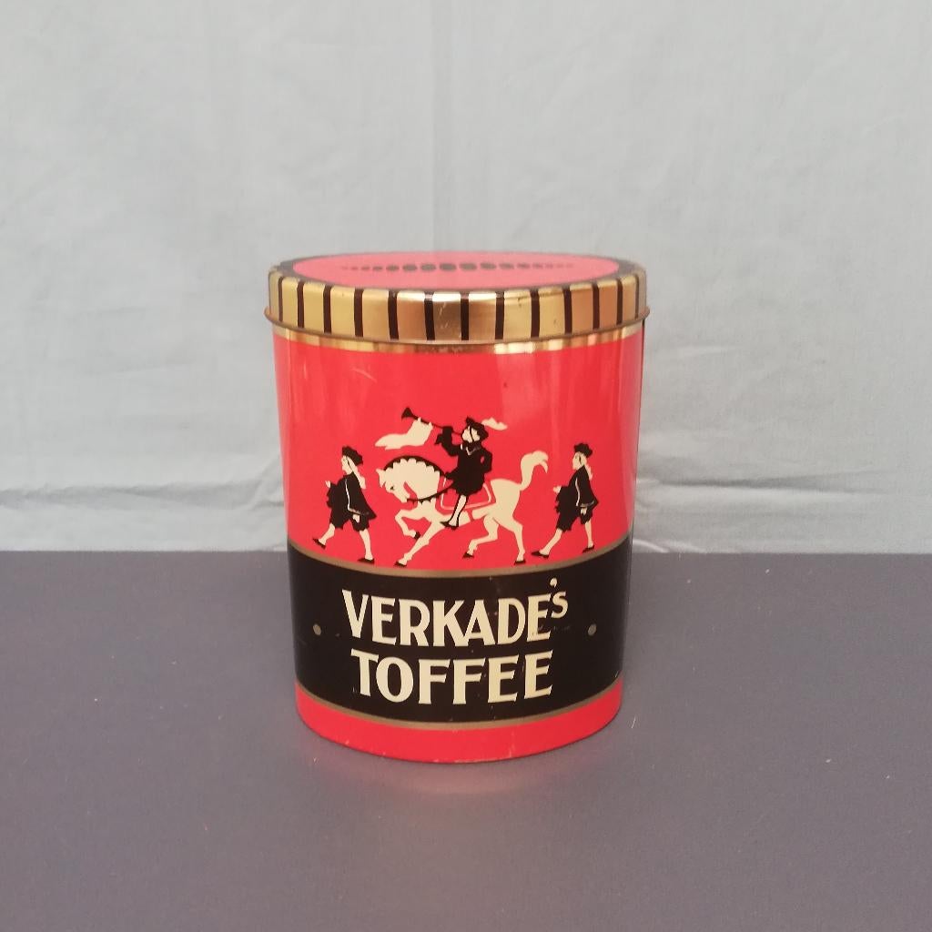 Blik Verkade’s toffee, Ophalen of Verzenden, Gebruikt, Koek(jes), Verkade