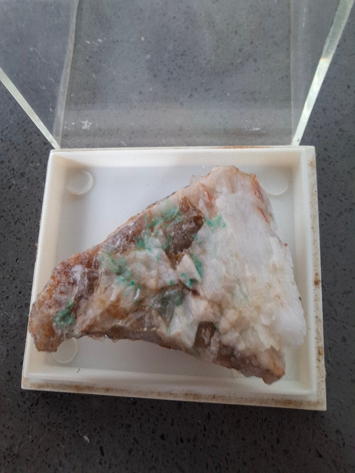 Duftiet – Tsumeb Namibië – oud gelabeld mineraalspecimen, Ophalen of Verzenden, Mineraal