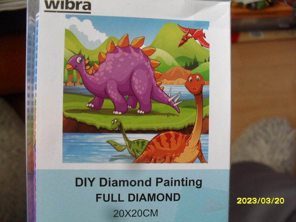 NIEUW, lief, leuk, fleurig Diamond Painting pakket Dino's, Ophalen of Verzenden, Nieuw, Diamond painting