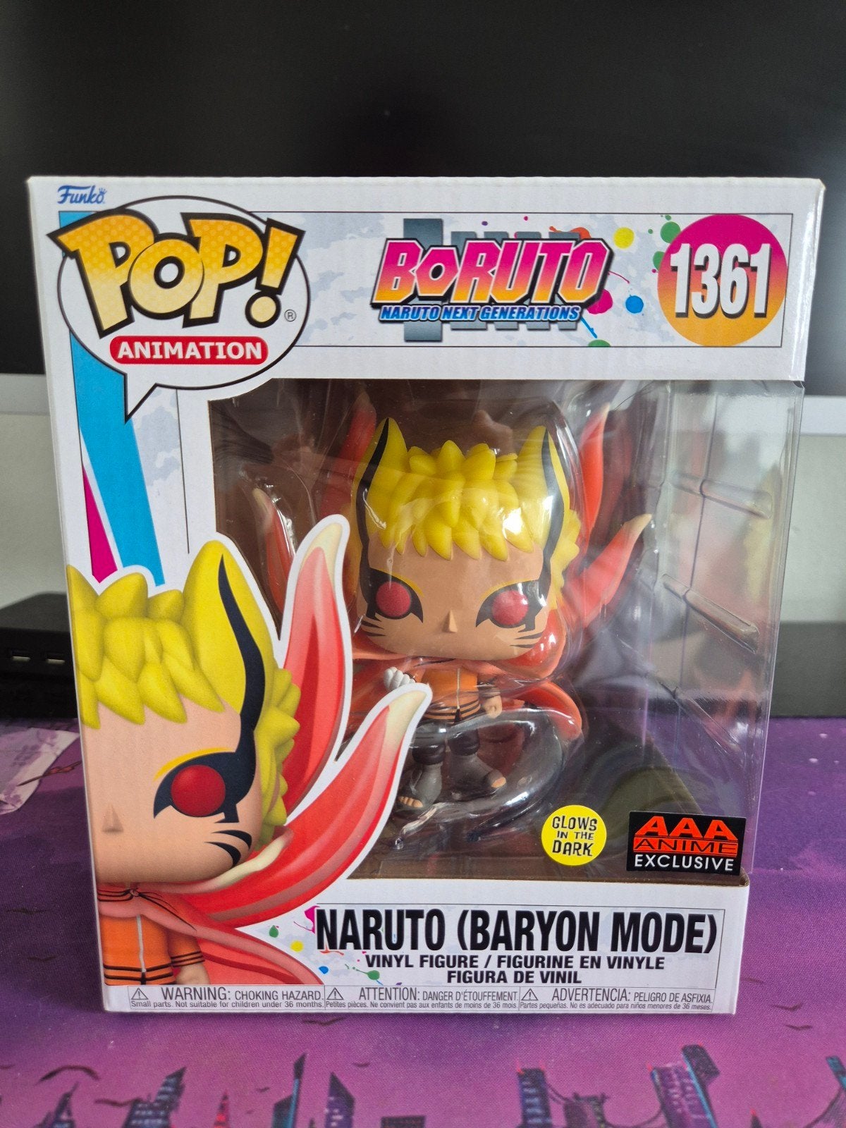 Funko Pop Boruto #1361 Naruto (Bayron Mode) AAA Excl. GITD, Ophalen of Verzenden, Nieuw