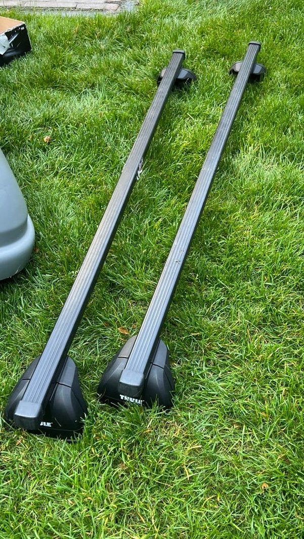 Thule Squarebar 120cm dakdragers met Rapid System 753, Ophalen, Gebruikt