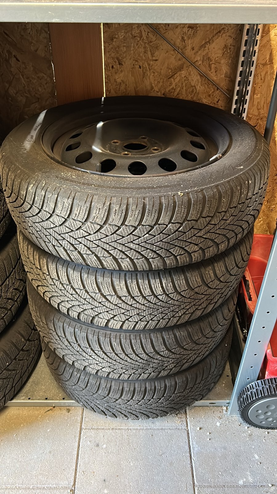 Winterbanden met velg 175/65R15, Ophalen, Gebruikt