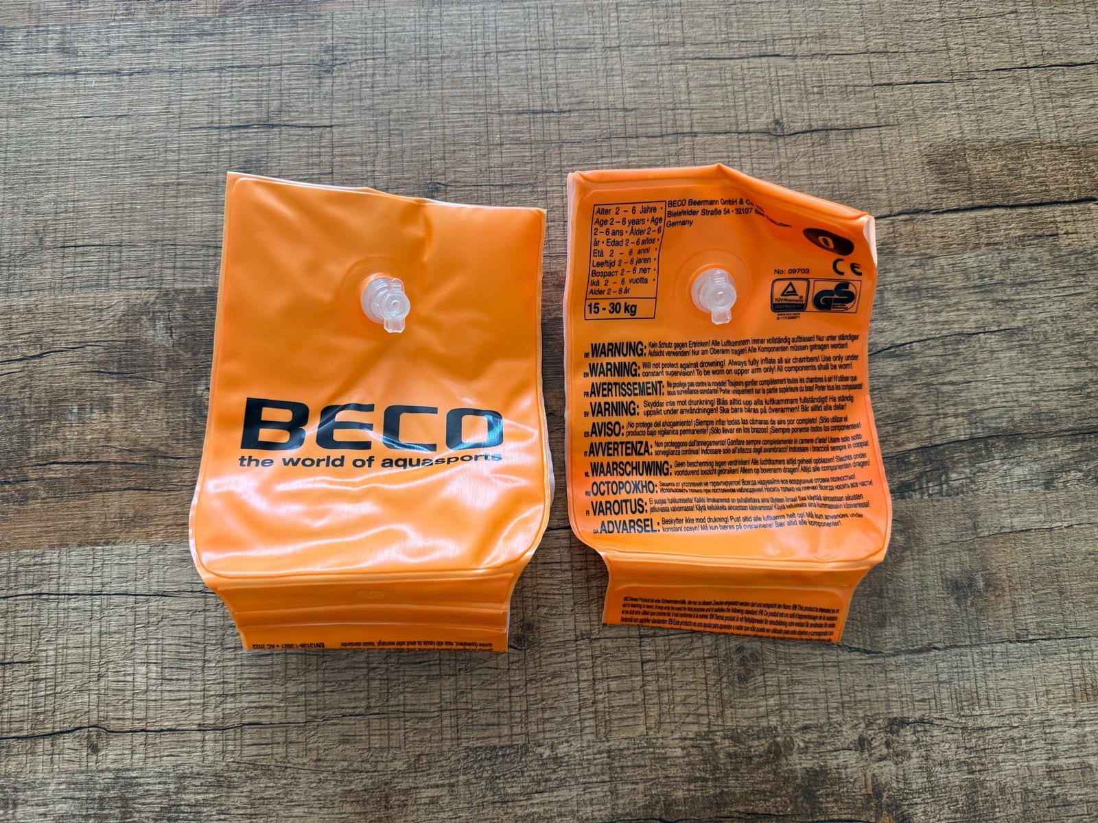 BECO Zwembandjes Oranje - 15-30 kg (2-6 jaar), Ophalen of Verzenden, Gebruikt