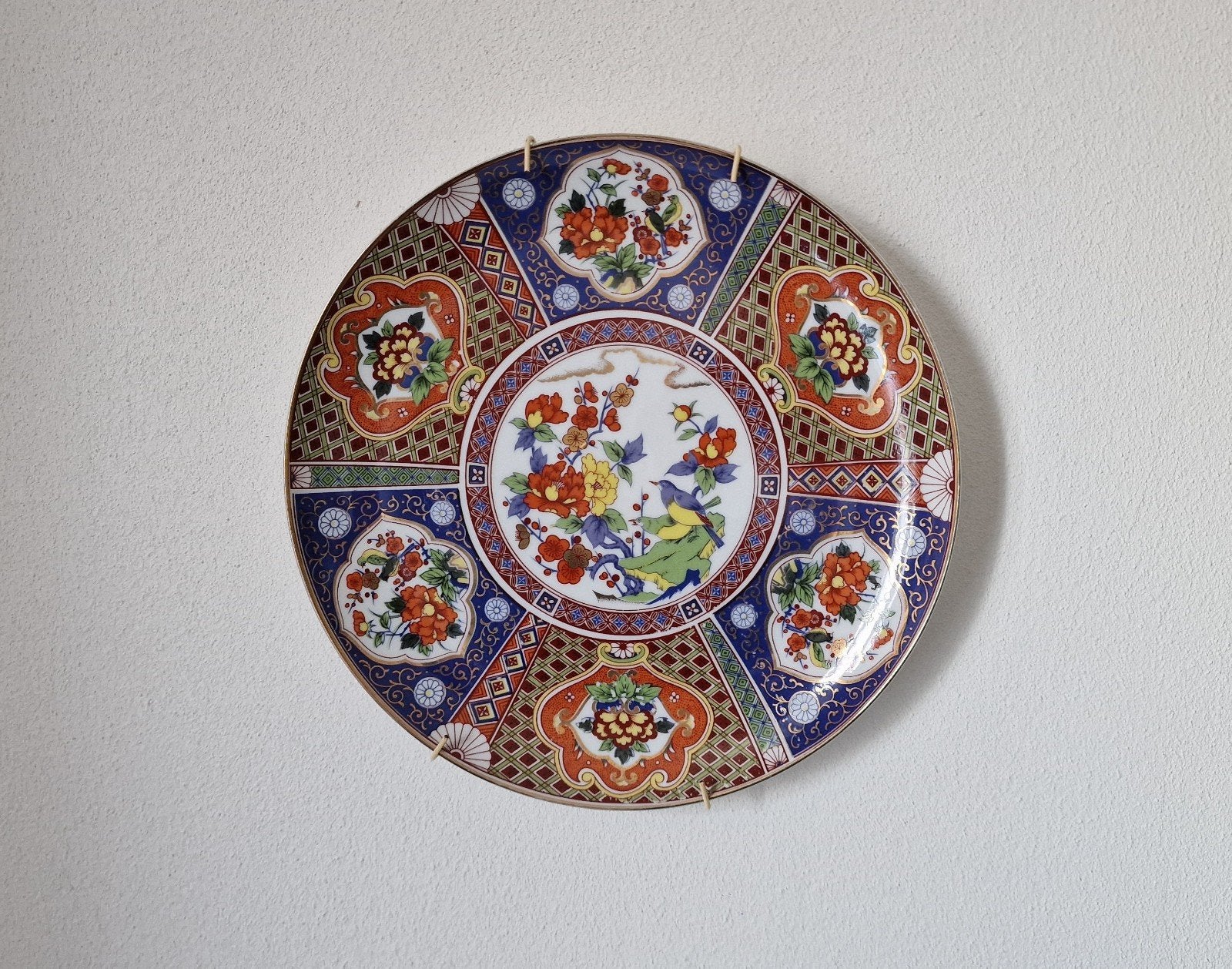 Decoratief Japans Wandbord met vogel- en bloemmotief, Ophalen of Verzenden