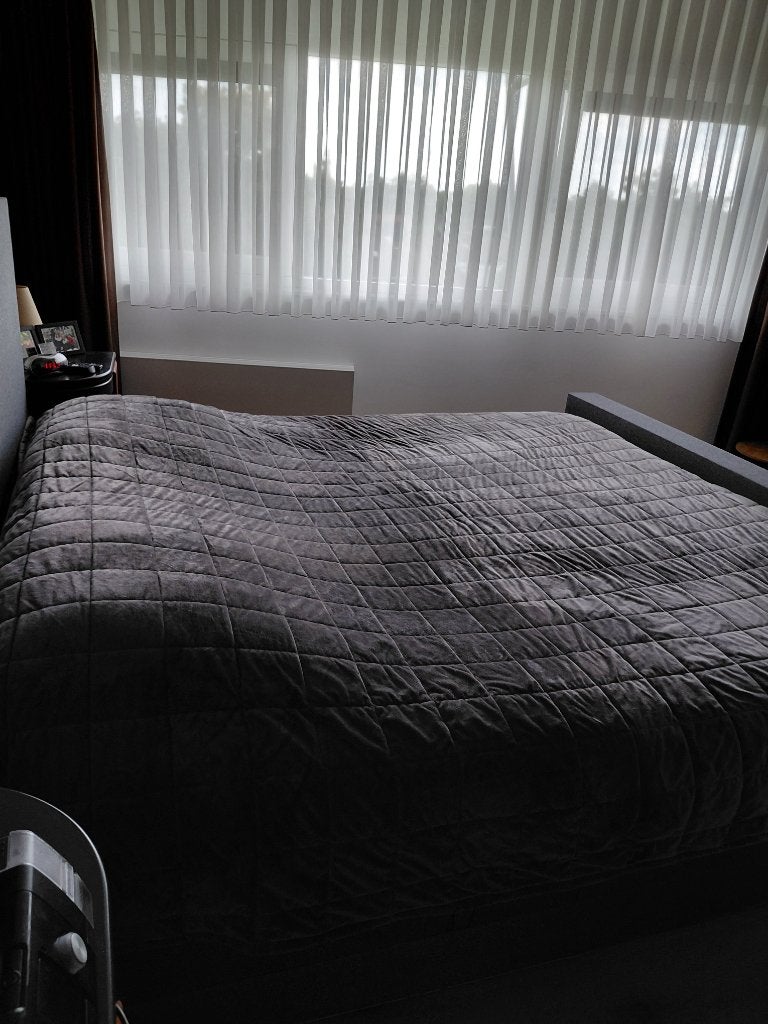 Grijs/groen gewatteerde sprei 240 x 200 cm, Huis en Inrichting, Tweepersoons, Ophalen of Verzenden, Zo goed als nieuw, Polyester