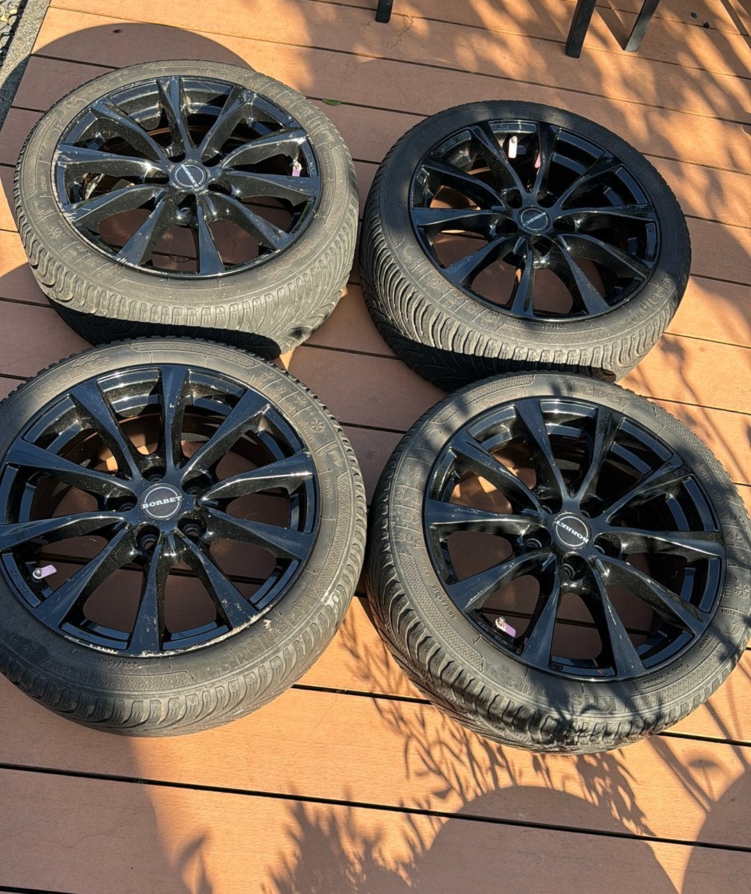 Borbet wielen, 4x 16” met Winterbanden en een reservewiel, Auto-onderdelen, Banden en Velgen, Ophalen, Gebruikt, Velg(en), 17 inch