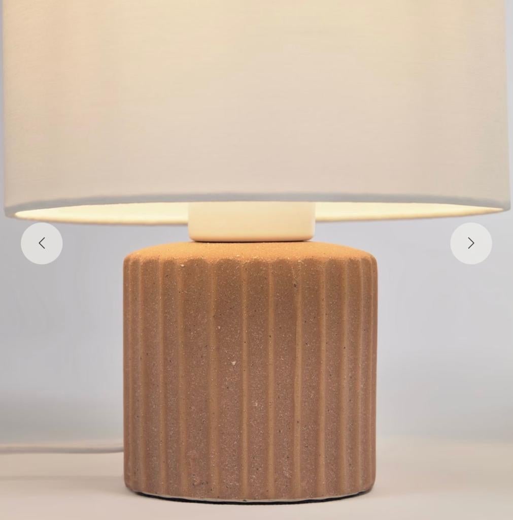 Tafellamp' Terracotta, Ophalen, Nieuw, Stof, Minder dan 50 cm