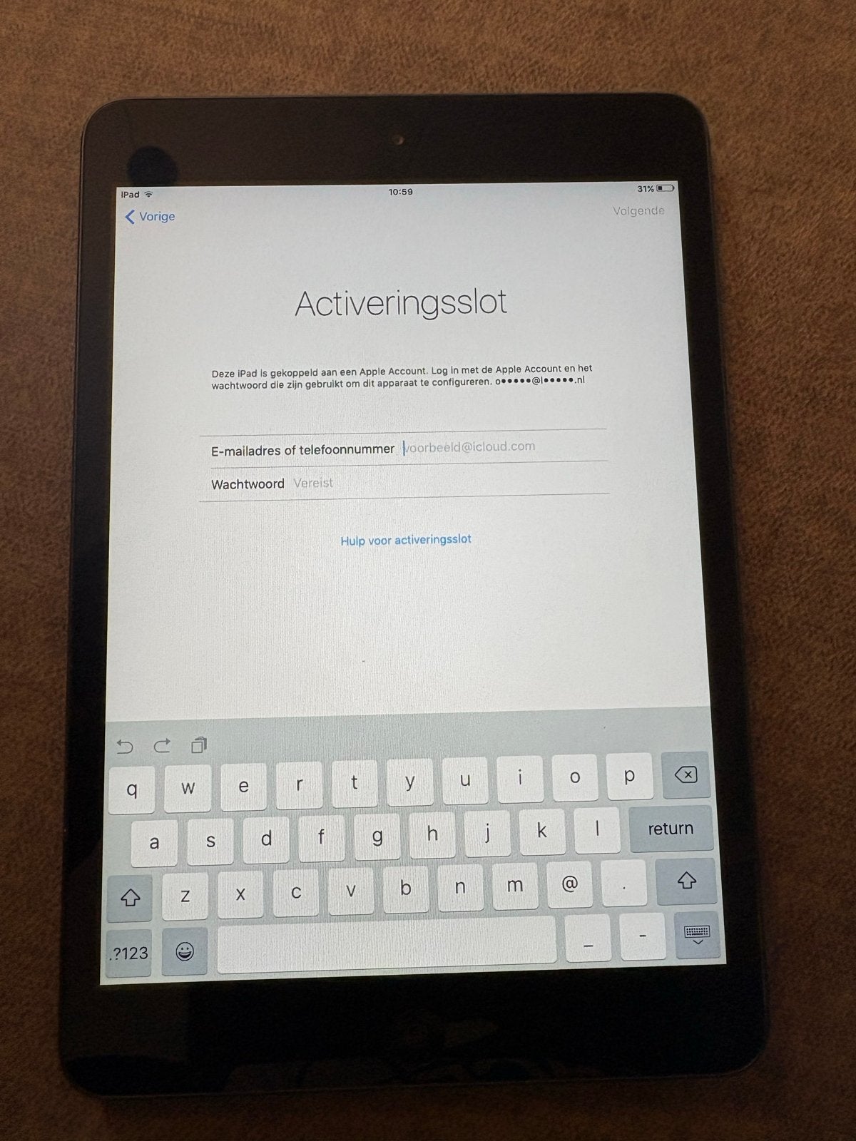 iPad mini A1432 met activeringsslot - Voor onderdelen, Computers en Software, Apple iPads, Verzenden, Niet werkend, 8 inch, Apple iPad Mini