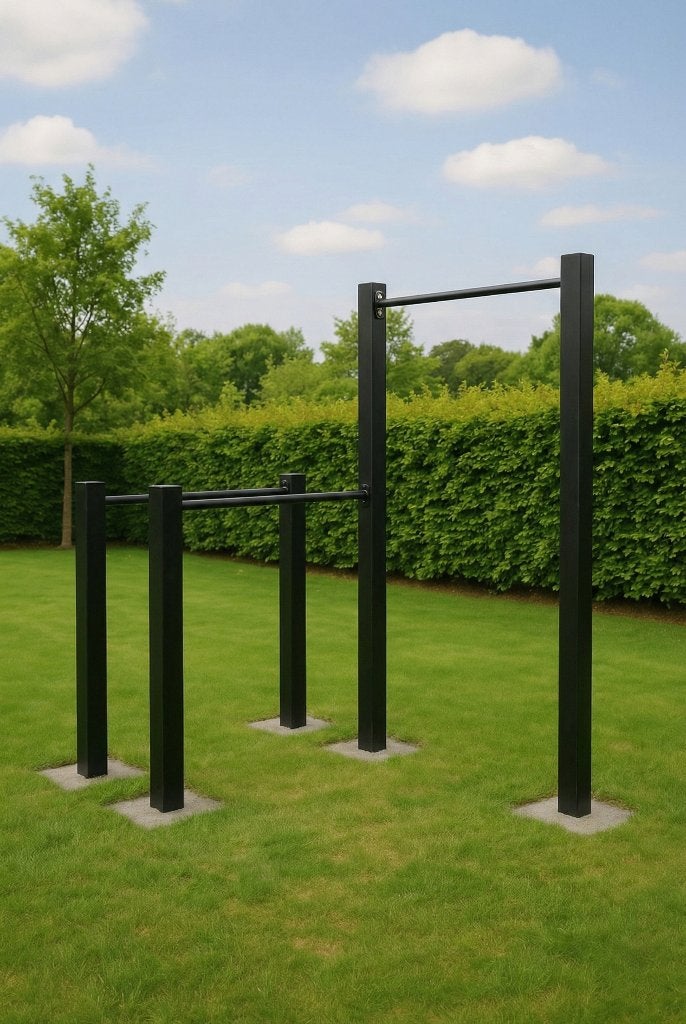 Pull-up en dipstation - Complete outdoor gym, Ophalen of Verzenden, Nieuw, Benen, Oprekstang