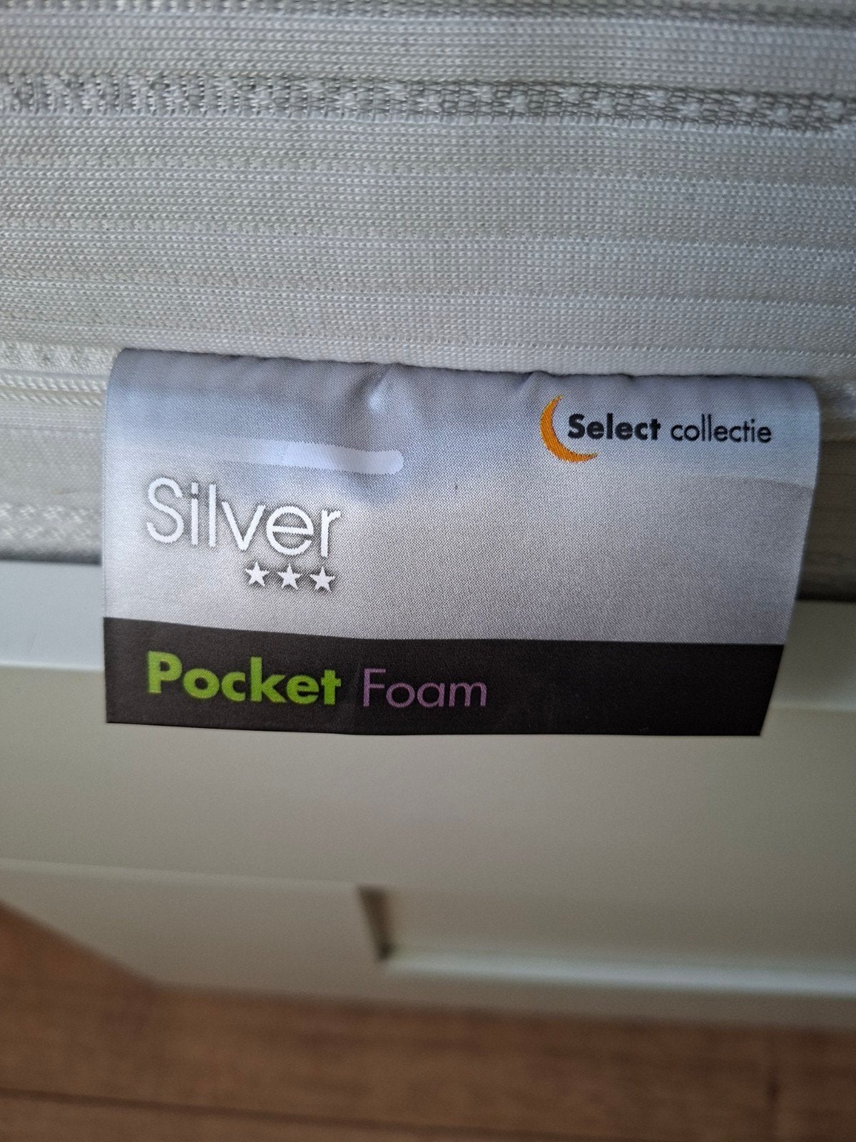 Silver Pocket Foam Matras 90x200 cm, Ophalen, Nieuw, Matras, 200 cm