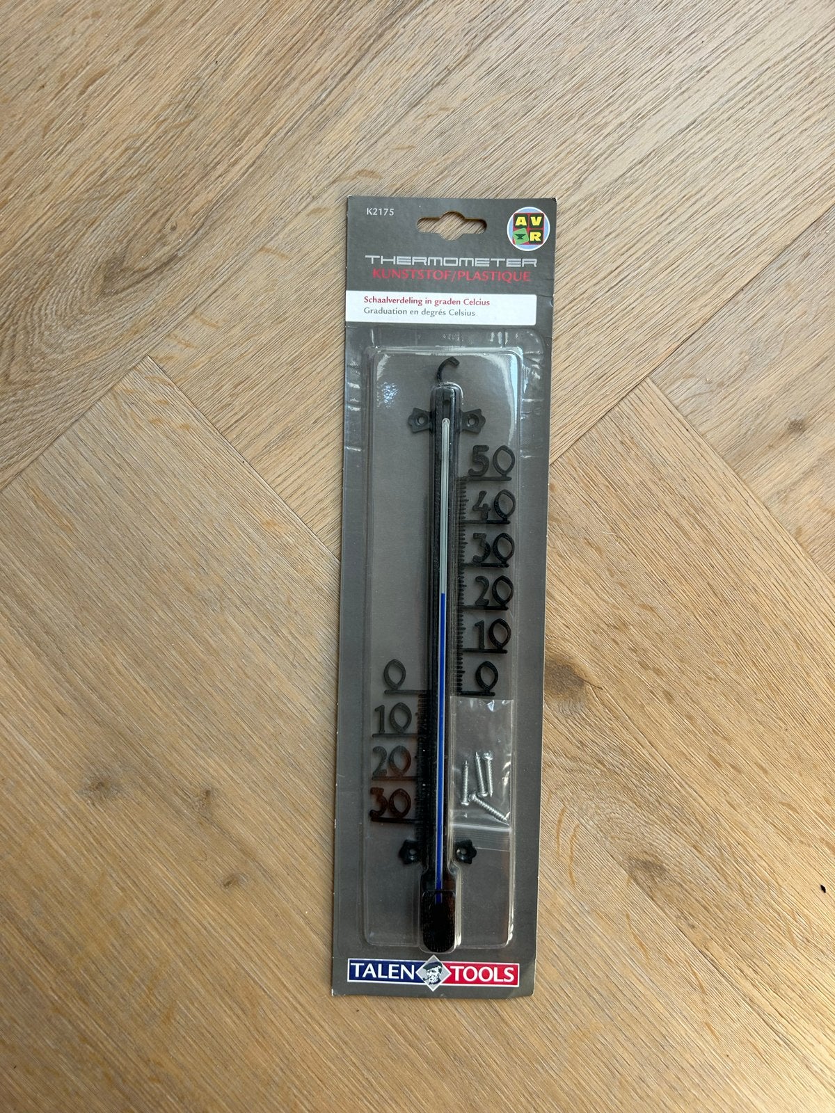 Binnen/Buiten Thermometer - Duidelijke Celsius Schaal, Ophalen of Verzenden, Nieuw, Zwart, Kunststof