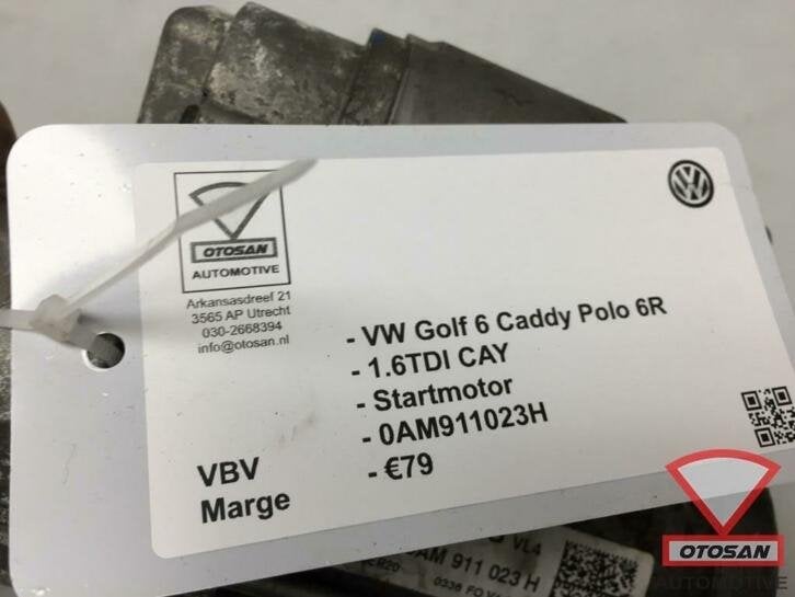 vw golf 6 caddy polo 6r vag startmotor 1.6tdi cay 0am911023h, Gebruikt, Volkswagen, Volkswagen AG, Berliner Ring 2
38440  Wolfsburg, DE