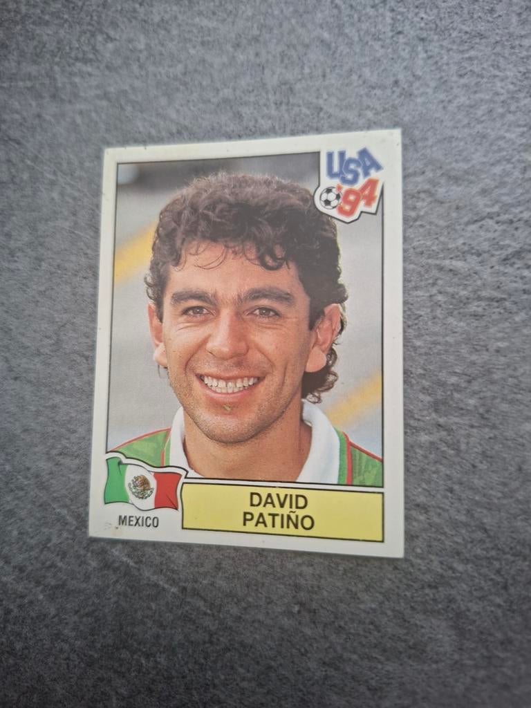 Panini sticker WK 94 USA. Speler David Patino Mexico., Verzenden, Zo goed als nieuw, Sticker