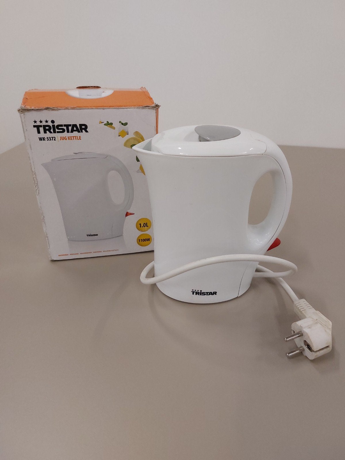Tristar waterkoker wit 1 liter, Ophalen, Gebruikt