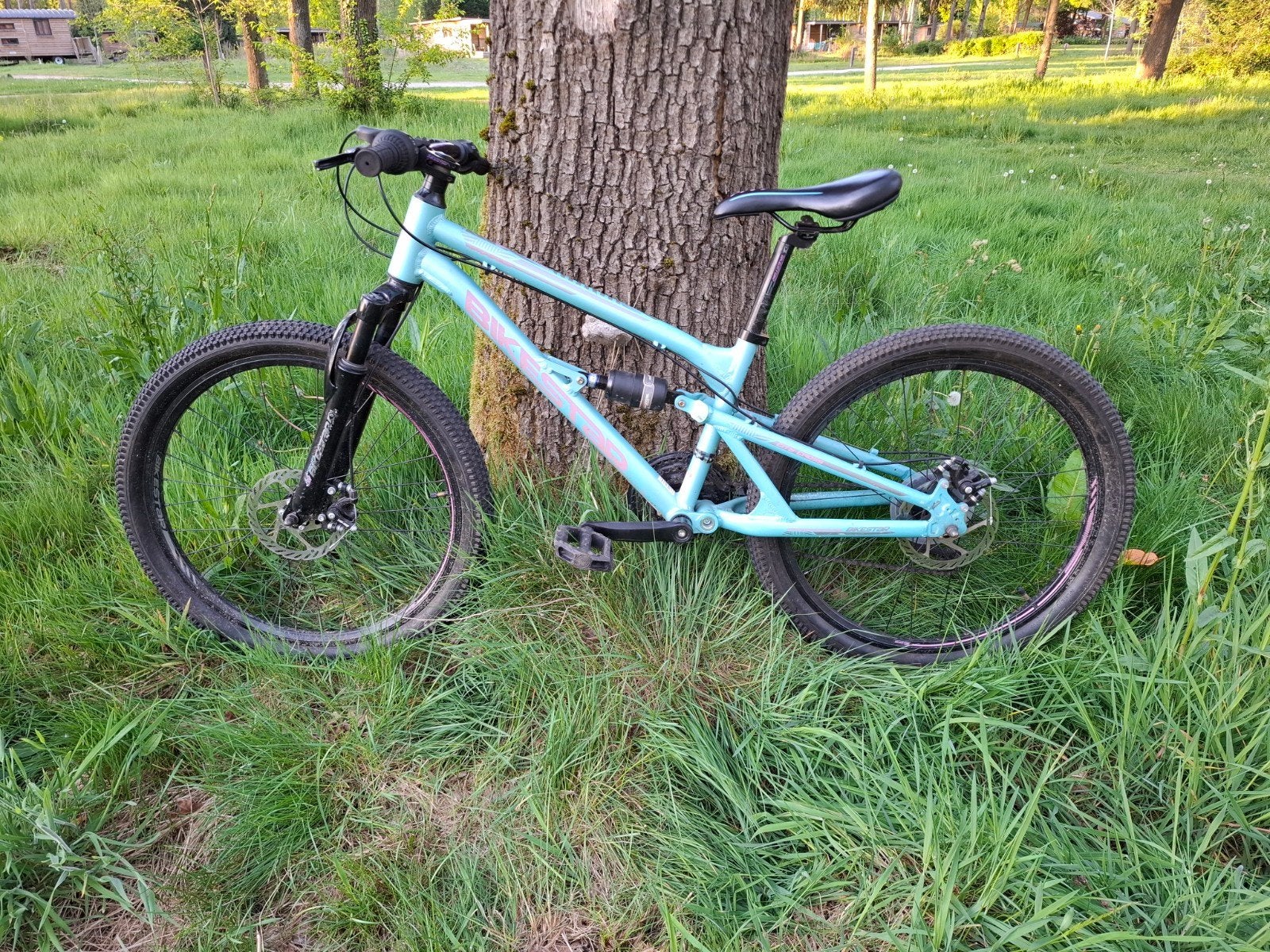 Bikestar Meisjes Mountainbike - Full Suspension, Gebruikt, Versnellingen, Minder dan 47 cm, Schijfrem