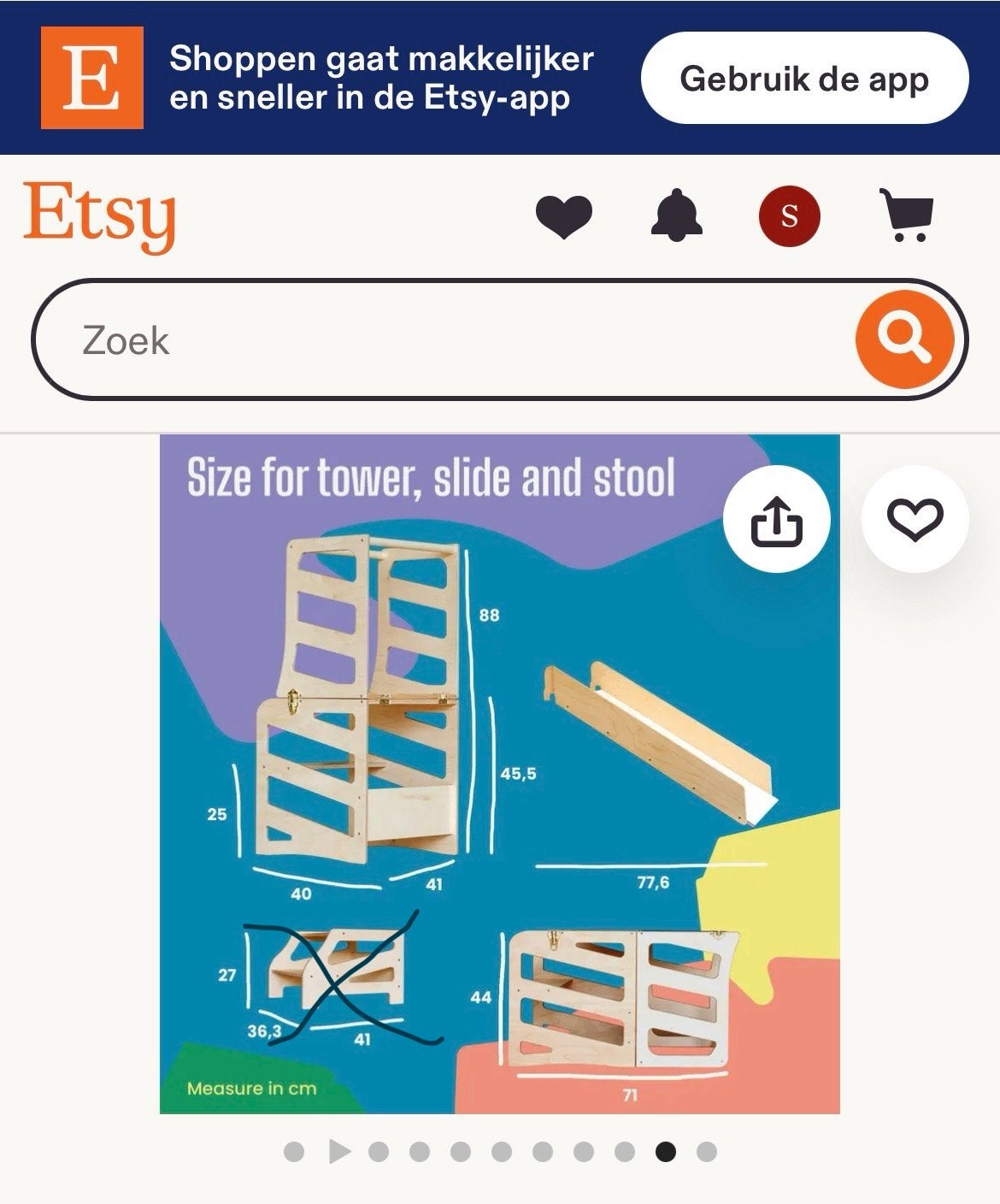 3-in-1 Keukenleertoren met Glijbaan - Montessori Hulp, Ophalen, Zo goed als nieuw, Jongen of Meisje