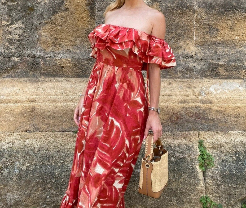Zara Rode Maxi Jurk Maat S - Nooit Gedragen, Kleding | Dames, Jurken, Zara, Nieuw, Ophalen of Verzenden, Maat 36 (S)