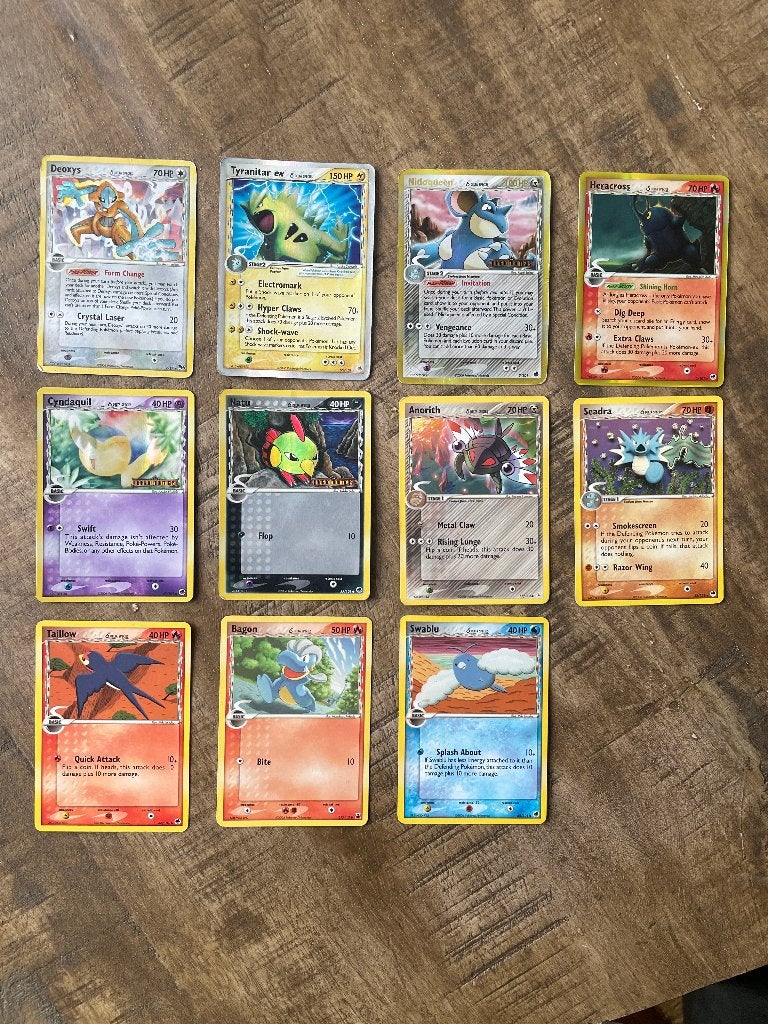 Tyranitar ex + Deoxys Holo – Delta Species Pokémon bundle, Ophalen of Verzenden, Zo goed als nieuw, Meerdere kaarten, Foil