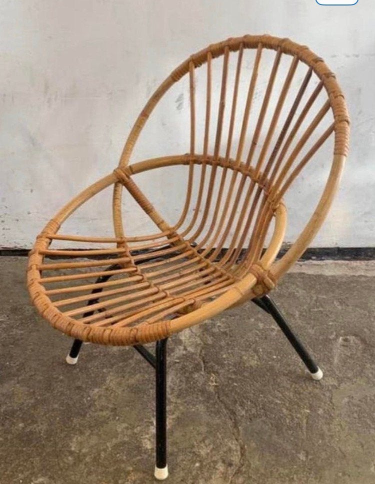 Rohe kinderstoeltje voor op kinderkamer, Ophalen, Gebruikt, Rotan