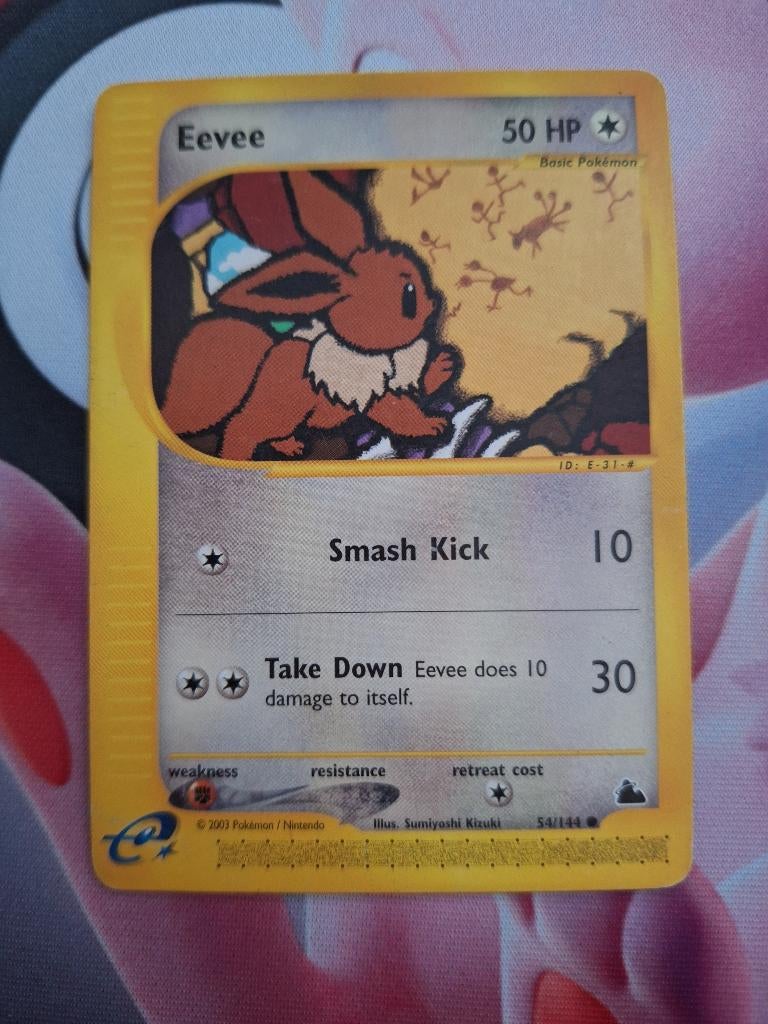 Eevee #54 Pokemon Skyridge, Ophalen of Verzenden, Nieuw, Losse kaart, Foil