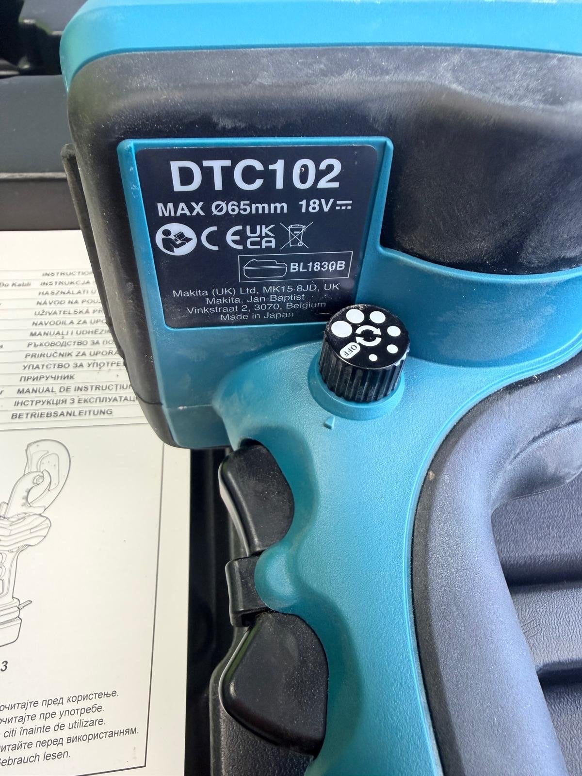 Makita DTC102 Accu Kabelschaar 18V met 6.0Ah accu, Ophalen of Verzenden, Gebruikt