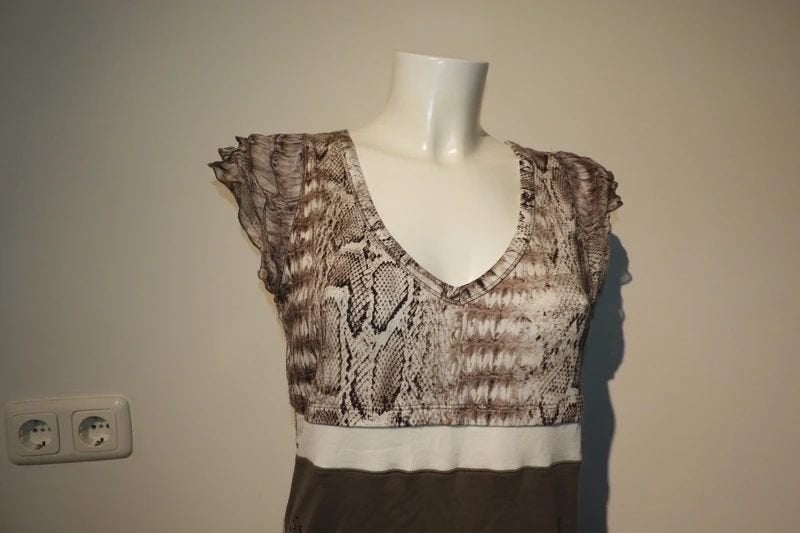 Marccain shirt animal print teken dieren onderkant N4, Maat 38/40 (M), Overige kleuren, Verzenden, Zo goed als nieuw